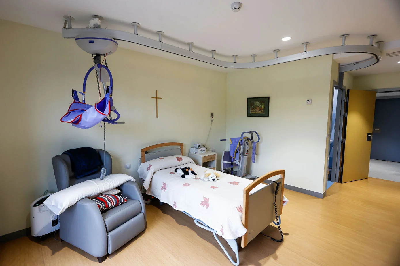 Habitación adaptada para discapacitados en la Fundacion Fernando Arce